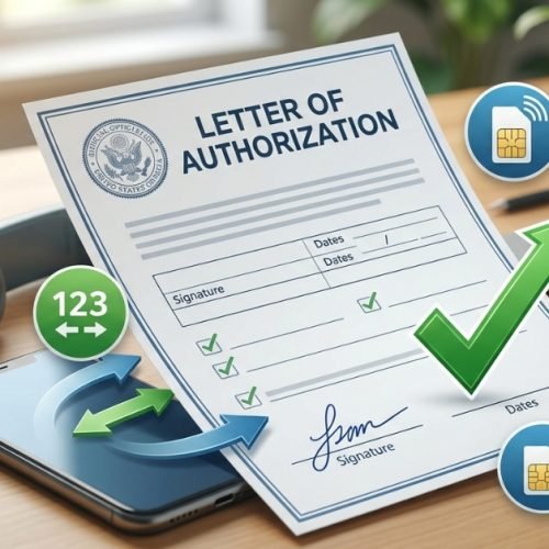Letter of Authorization for Number Porting